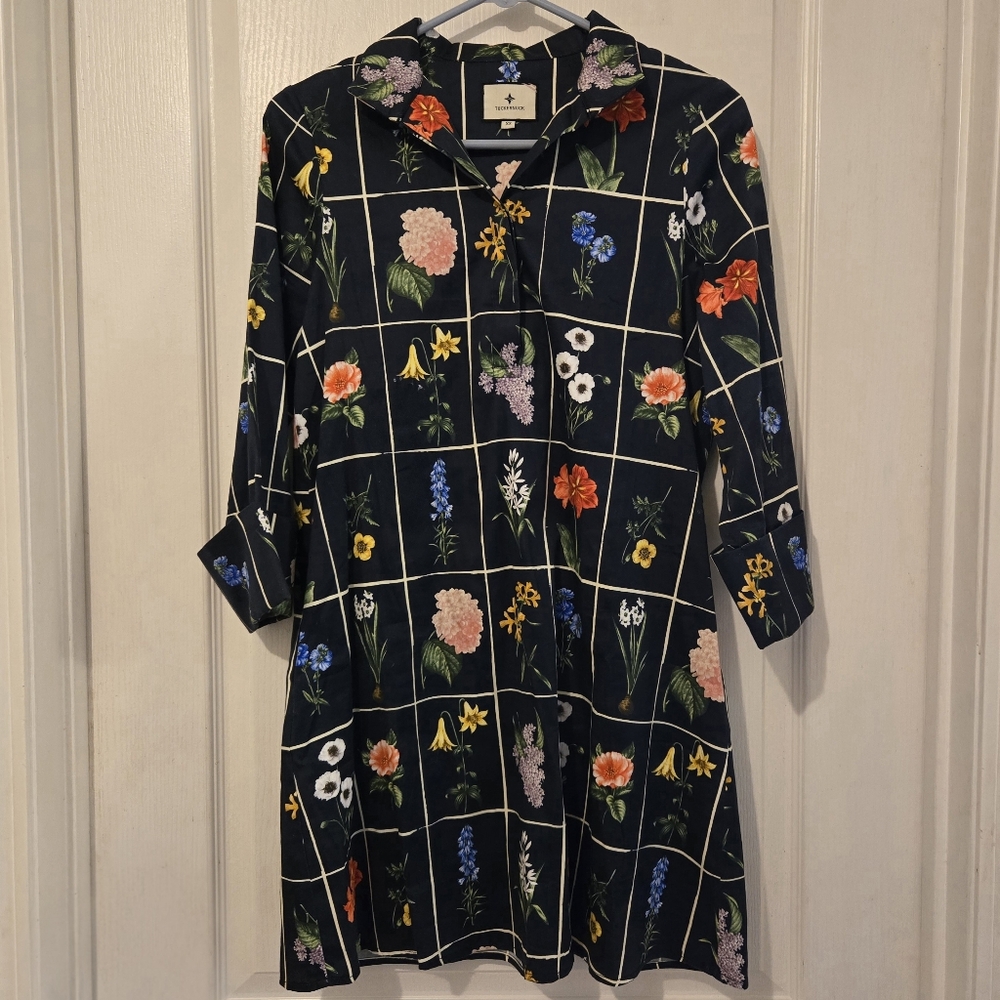 TUCKERNUCK Navy Fresh Buds Megan Dress Size XS